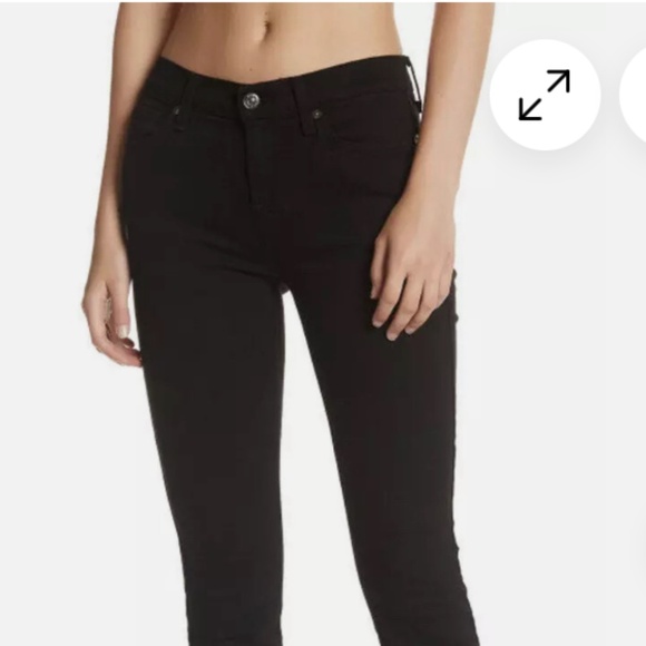 Seven For All Mankind - The Skinny - Crop & Roll Black Jeans in Size 26 - Picture 7 of 7